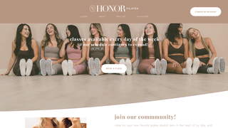 Screenshot of honorpilatesstudios.org