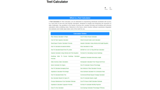 Thumbnail of teelcalculator.com
