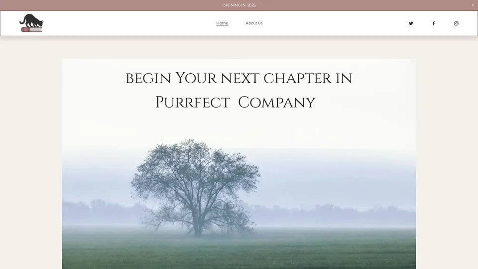 Screenshot of purrsuasioncatcafe.com