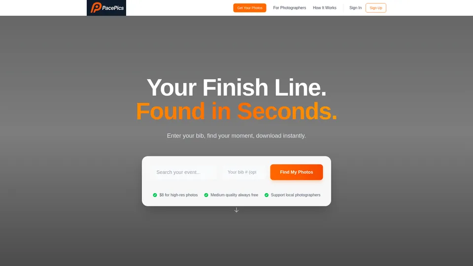 Screenshot of pacepics.com