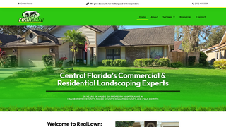 Screenshot of reallawnllc.com