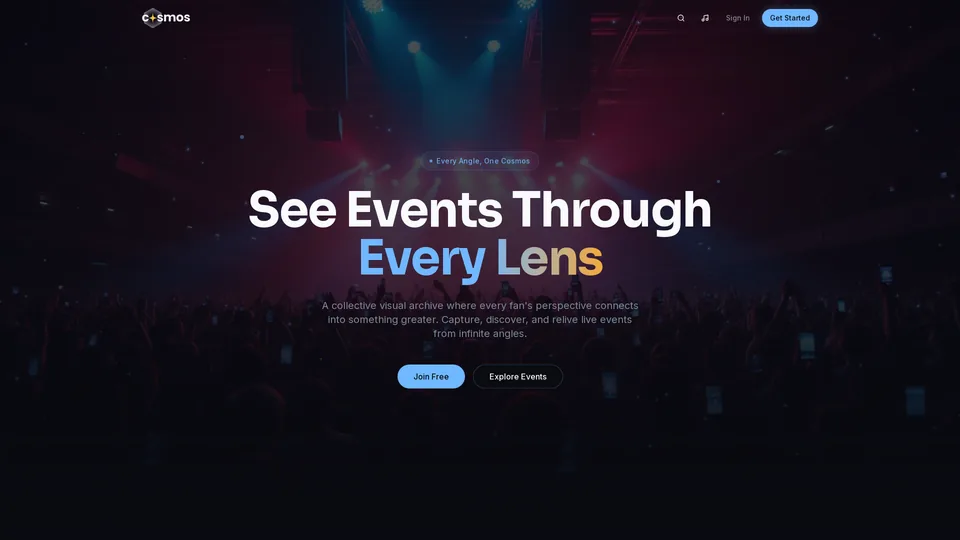 Screenshot of getcosmos.app
