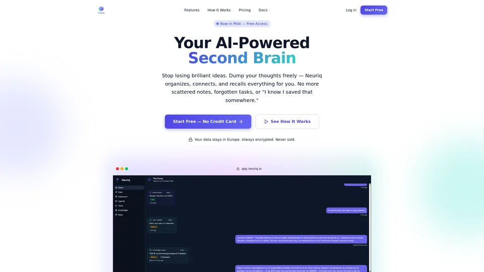 Screenshot of neuriq.io