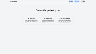 Thumbnail of lyricsnest.net