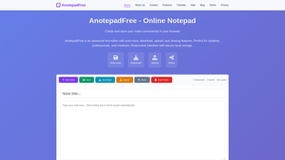 Thumbnail of anotepadfree.com