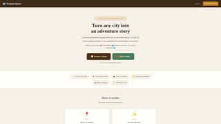 Screenshot of wander-quests.com