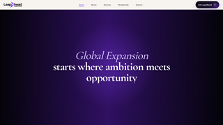 Screenshot of leapaheadglobal.com