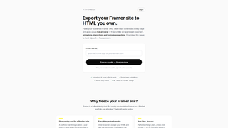 Screenshot of sitefreeze.com