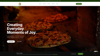 Screenshot of thegreentablepizza.com