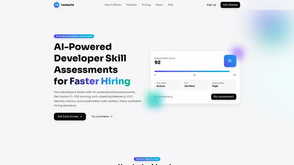 Screenshot of testwrld.com