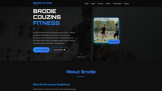 Screenshot of brodiecouzinsfitness.com