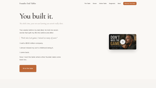 Screenshot of founderdadtables.com