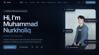 Screenshot of nurkholiq.com