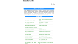 Thumbnail of closecalculator.com