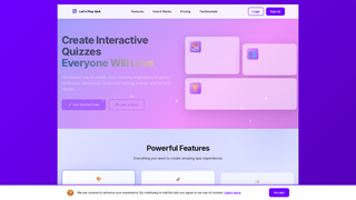 Screenshot of letsplayqna.com