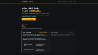 Screenshot of pinballrespawn.com