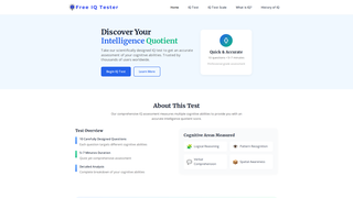 Thumbnail of freeiqtester.com
