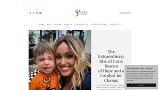 Screenshot of lucarisingfoundation.org