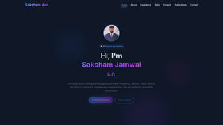 Screenshot of sakshamjamwal.com