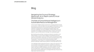 Thumbnail of criticalmineraldata.com