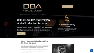 Screenshot of donnybakeraudio.com