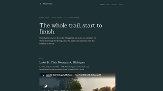 Screenshot of wholetrail.com