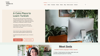 Screenshot of learnturkishwithseda.com