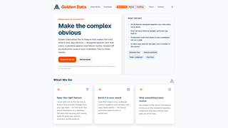 Screenshot of goldendata.app