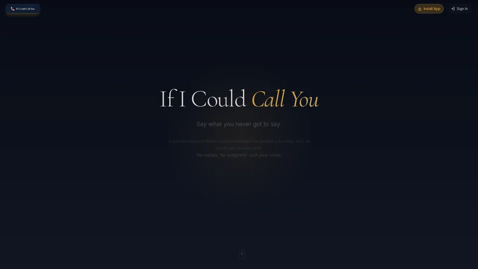 Screenshot of ificouldcallyou.com