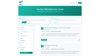 Thumbnail of jobsformarketers.com