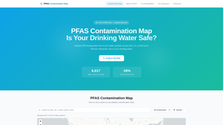 Screenshot of pfascontaminationmap.com