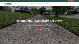Screenshot of smallhomesmowingandlandscaping.com