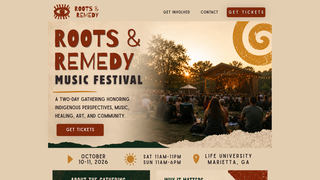 Screenshot of rootsandremedyfest.com