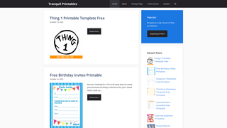 Thumbnail of tranquilprintables.com