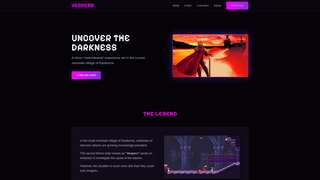 Screenshot of vespersgame.com