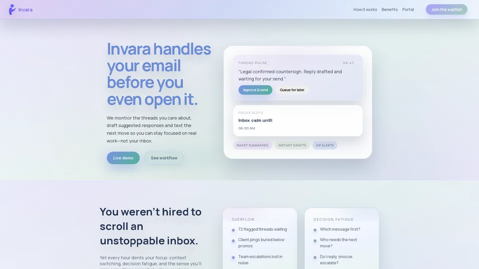 Screenshot of invara.ai