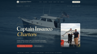 Screenshot of captinsaneocharters.com