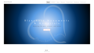 Screenshot of blanchardmonuments.com