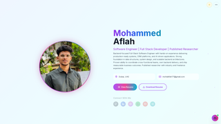 Screenshot of aflah.xyz