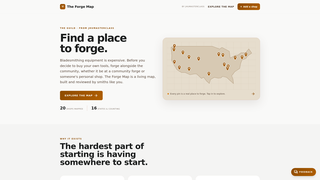 Screenshot of theforgemap.com
