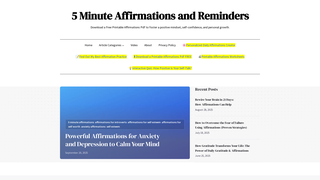 Thumbnail of 5minuteaffirmations.com