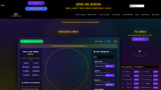 Screenshot of spinorspend.com