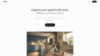 Screenshot of tellus-yourstory.com