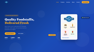Screenshot of nikhafoods.com