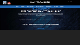 Screenshot of manitobarushfc.com
