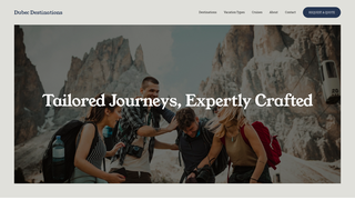 Screenshot of dubecdestinations.com