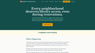 Screenshot of neighborsforleonard.com