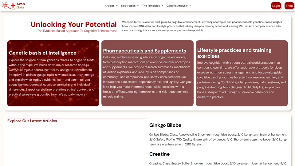 Screenshot of axongain.com