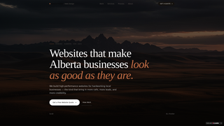 Screenshot of albertafrontierwebdesign.com