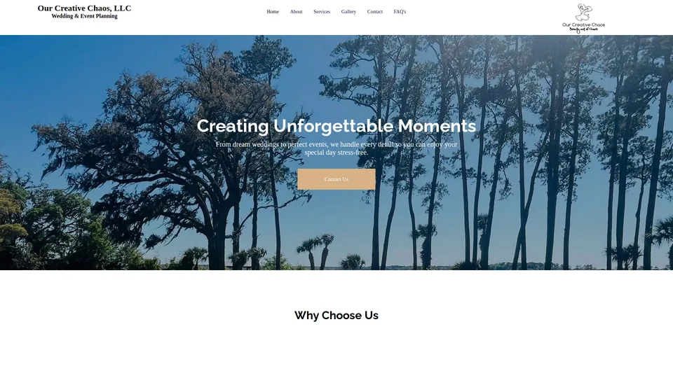 Screenshot of ourcreativechaos.com